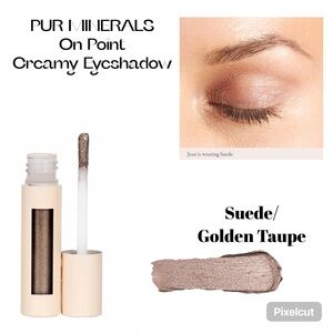 PUR MINERALS ON POINT TINT CREAMY EYESHADOW & PRIMER WITH PEPTIDES-Suede